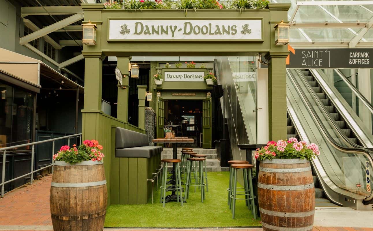Enjoy Irish, Pub Food, Gluten Free options, Vegan options, Vegetarian options, Bars & pubs, Late night, Indoor & outdoor seating, Wheelchair accessible, $$$, Live music and Groups cuisine at Danny Doolans Viaduct in Auckland City Centre, Auckland