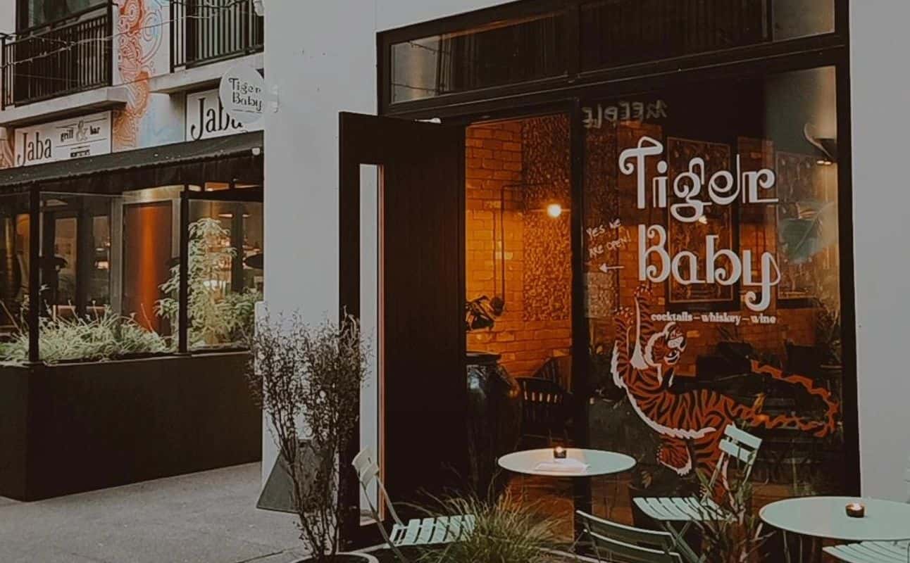 Enjoy New Zealand, South Indian, Bars & pubs, Cocktail bar, Indoor & outdoor seating, Wheelchair accessible, $$, Groups, Bar scene, Date night and Hidden gems cuisine at Tiger Baby Bar in Christchurch Central, Christchurch